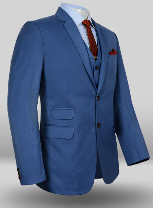 Power Blue Wool Suit - StudioSuits