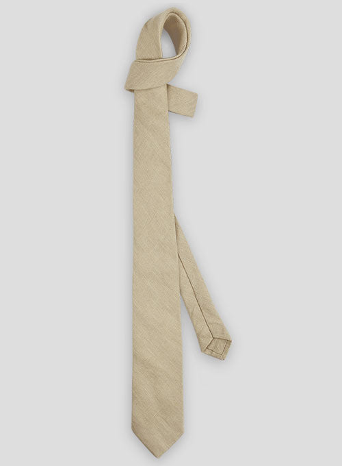 Linen Tie - Pure Beige - StudioSuits