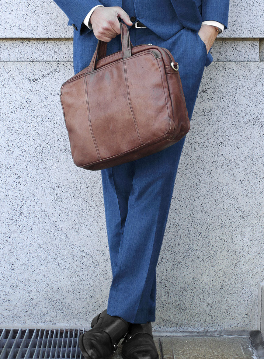 Reda Artic Blue Wool Pants - StudioSuits