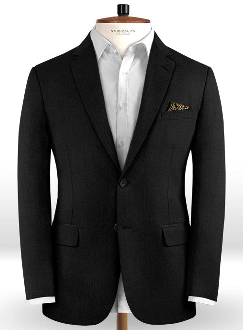 Reda Black Pure Wool Suit - StudioSuits
