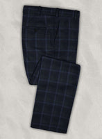Reda Dark Blue Checks Wool Suit - StudioSuits