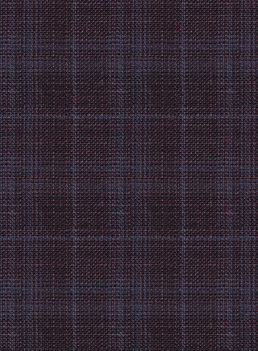 Reda Delgue Purple Checks Wool Jacket - StudioSuits