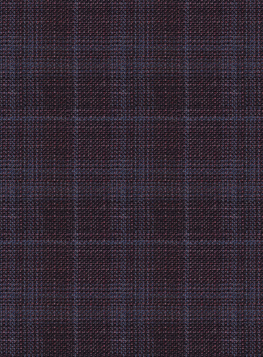 Reda Delgue Purple Checks Wool Jacket - StudioSuits