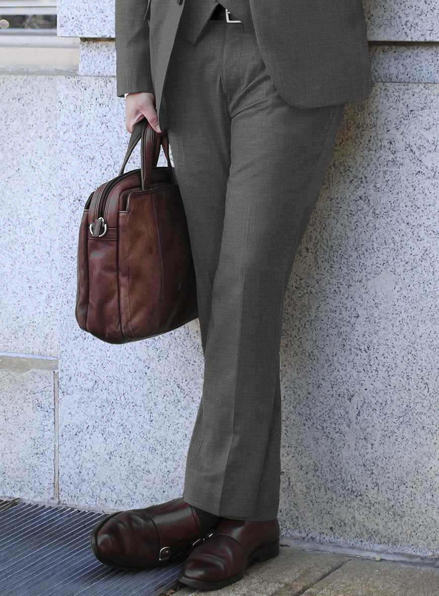 Reda Denim Gray Wool Pants - StudioSuits