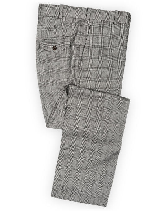 Reda Glen Checks Pure Wool Pants - StudioSuits