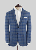 Reda Agodi Blue Checks Wool Jacket - StudioSuits