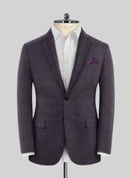 Reda Haze Purple Checks Wool Suit - StudioSuits