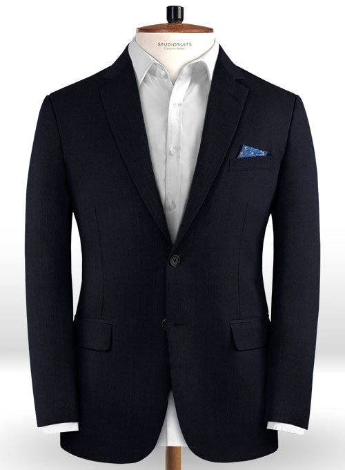 Reda Navy Blue Pure Wool Jacket - StudioSuits