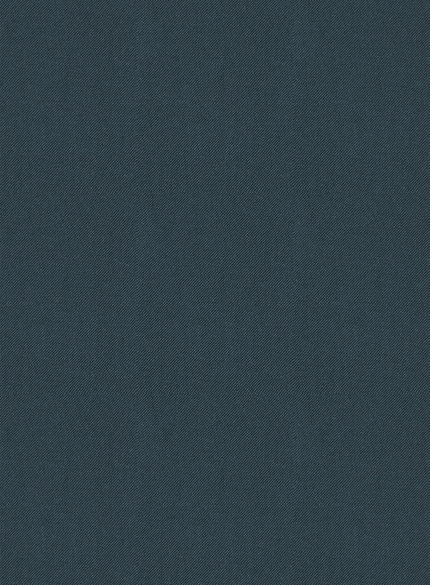 Reda Steel Blue Wool Pants - StudioSuits
