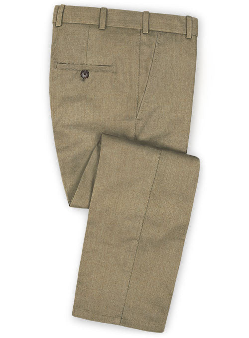 Reda Worsted Beige Pure Wool Pants - StudioSuits