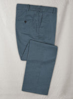 Reda Ebony Blue Wool Pants - StudioSuits