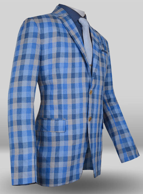 Roman Nobisa Checks Linen Jacket - StudioSuits