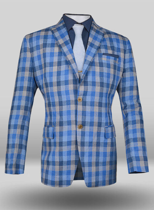 Roman Nobisa Checks Linen Jacket - StudioSuits