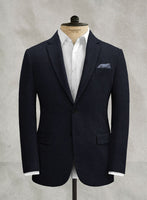 Rope Weave Dark Blue Tweed Jacket - StudioSuits