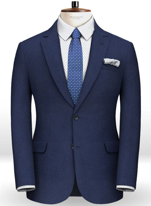 Royal Blue Flannel Wool Suit - StudioSuits