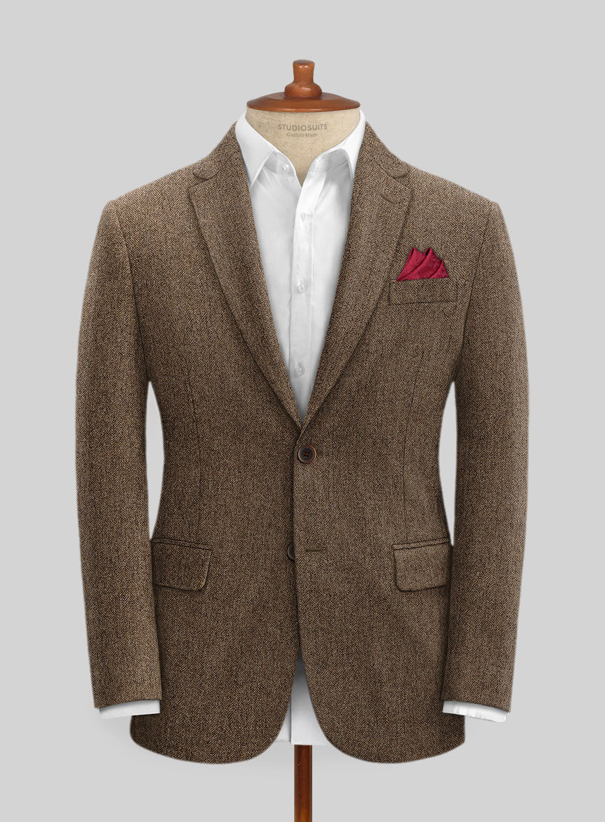 Rust Herringbone Tweed Suit - StudioSuits