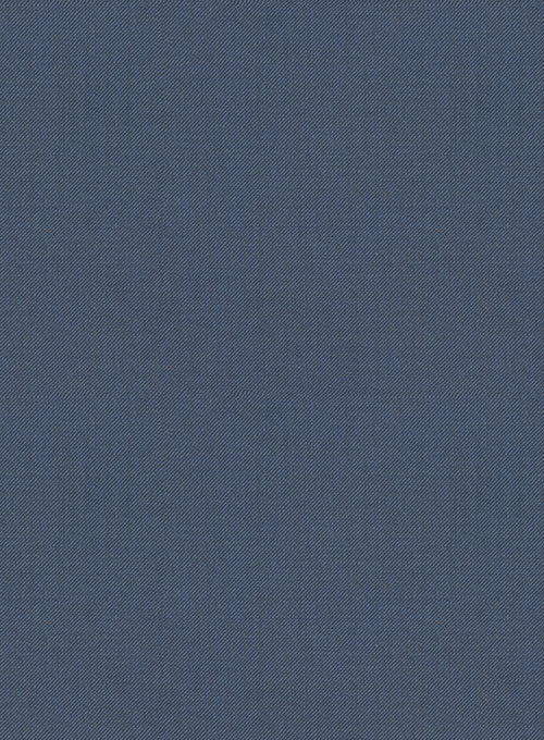 Scabal Blue Twill Wool Pants - StudioSuits