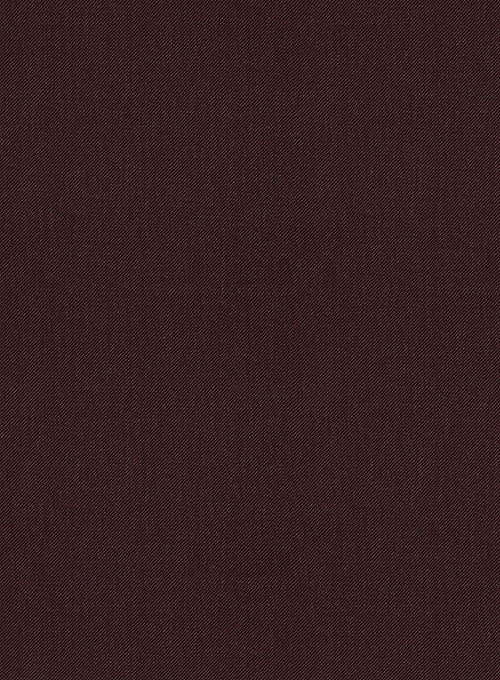 Scabal Dark Wine Wool Pants - StudioSuits