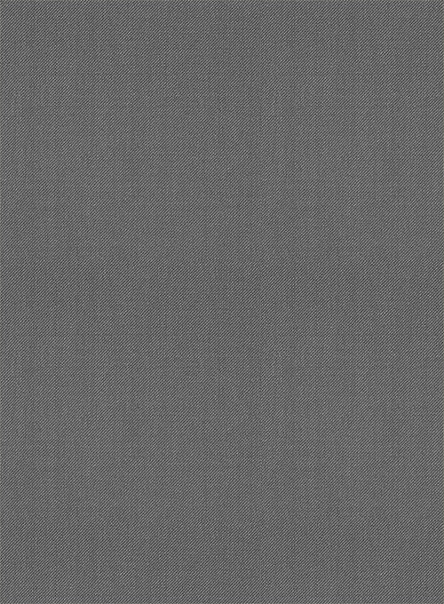 Scabal Flat Gray Wool Pants - StudioSuits