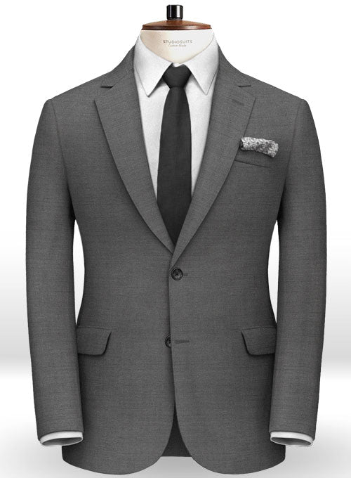 Scabal Gray Twill Pure Wool Jacket - StudioSuits