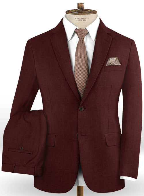 Scabal Wine Wool Suit – StudioSuits