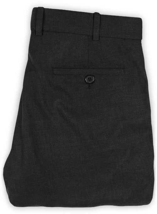 Signature Black Pure Wool Pants - StudioSuits