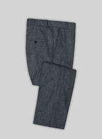 Slate Gray Pure Linen Pants - StudioSuits