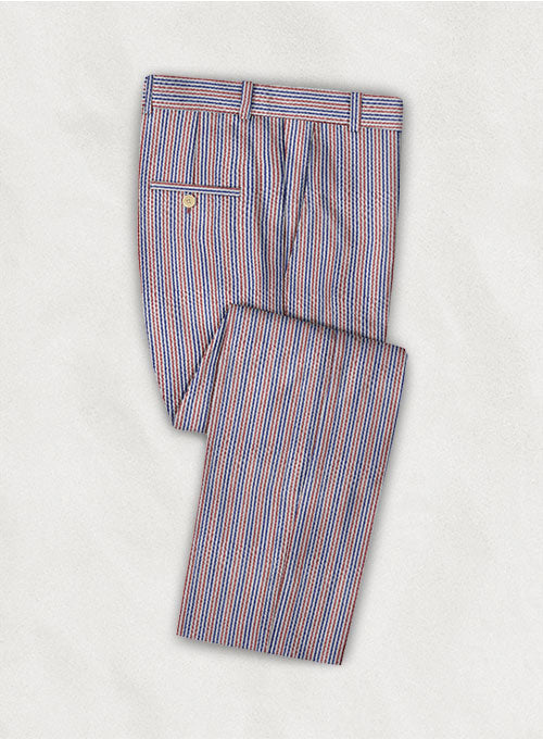 Solbiati Aniera Seersucker Pants - StudioSuits