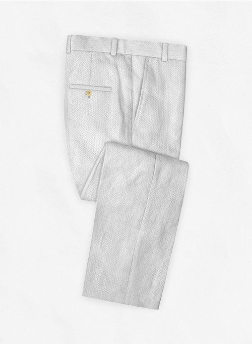 Solbiati White Seersucker Pants - StudioSuits