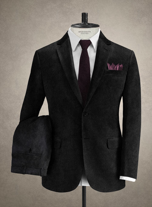 Solbiati Black Corduroy Suit – StudioSuits