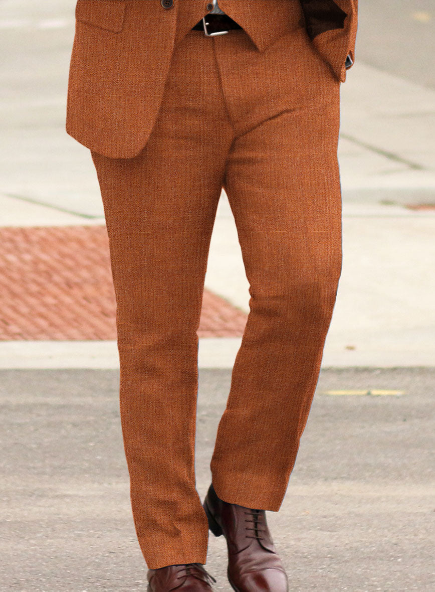 Solbiati Rust Linen Pants - StudioSuits