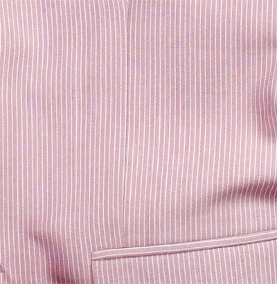 Stripe Pink Wool Linen Jacket- 38R - StudioSuits