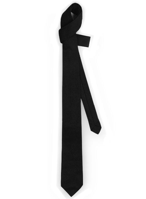 Linen Tie - Tropical Black - StudioSuits