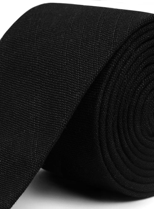 Linen Tie - Tropical Black - StudioSuits