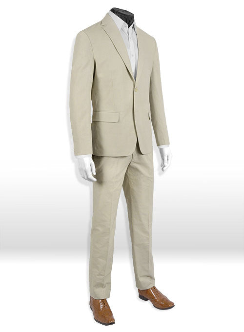 Tropical American Beige Linen Suit - StudioSuits