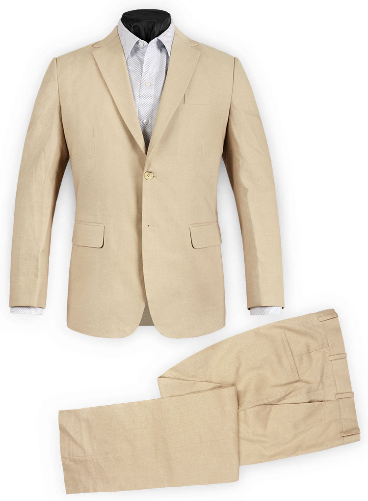 Tropical Beige Linen Suit - Special Offer - StudioSuits