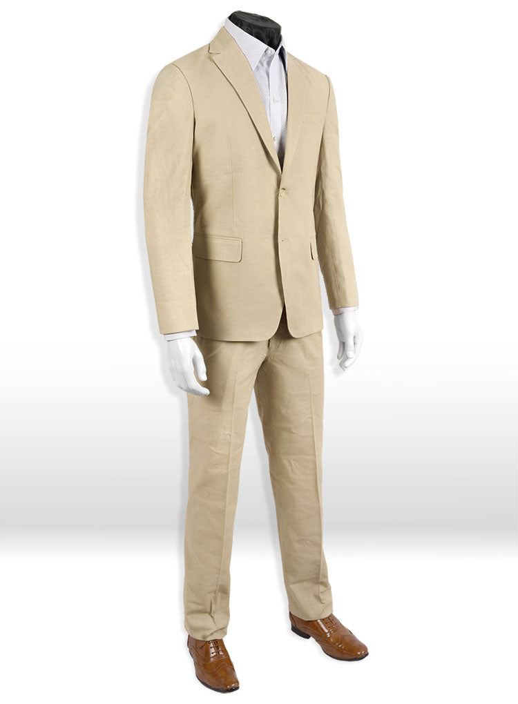 Tropical Beige Linen Suit - Special Offer - StudioSuits