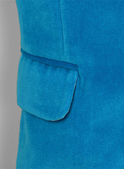 Turquoise Velvet Jacket - StudioSuits