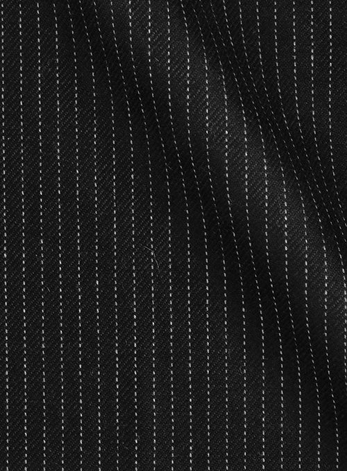 Vintage Black Pin Stripe Tweed Suit - StudioSuits