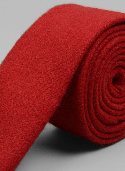 Tweed Tie - Vintage Plain Red - StudioSuits