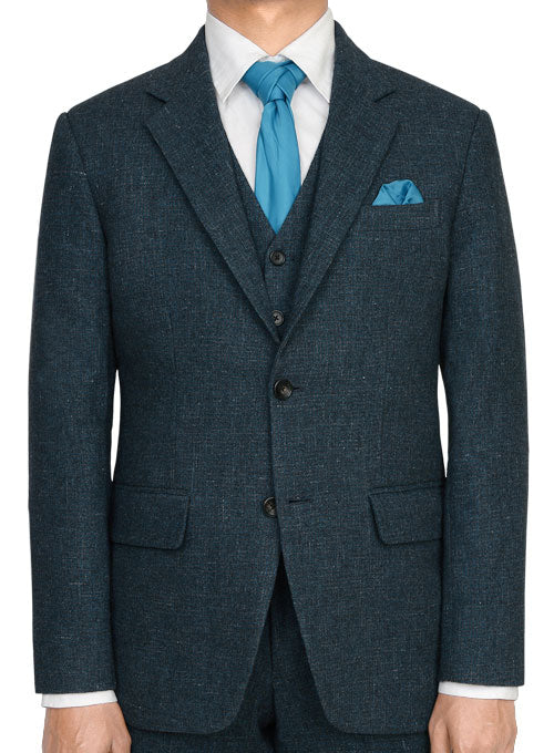 Vintage Clan Blue Tweed Jacket - StudioSuits