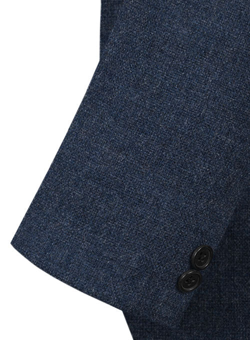 Vintage Rope Weave Dark Blue Tweed Jacket - StudioSuits