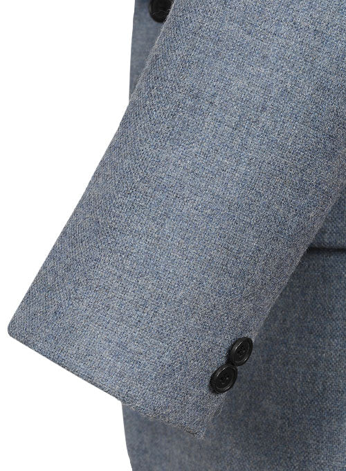 Vintage Rope Weave Spring Blue Tweed Jacket - 40R - StudioSuits