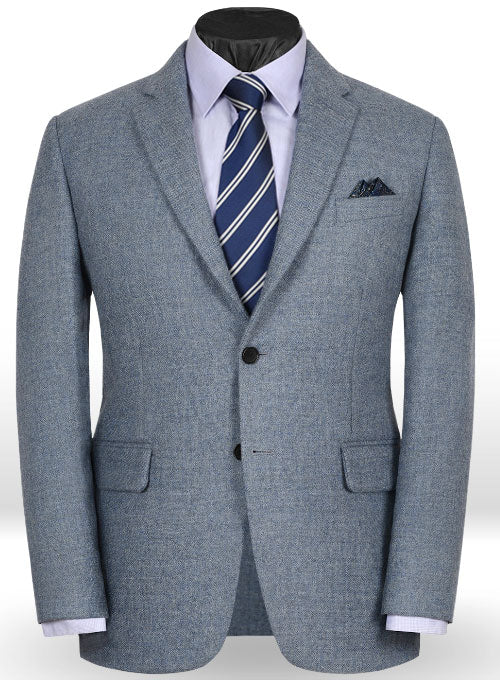 Vintage Rope Weave Spring Blue Tweed Suit - Special Offer - StudioSuits