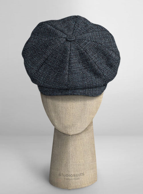 Vintage Glasgow Blue Tweed Newsboy Cap StudioSuits