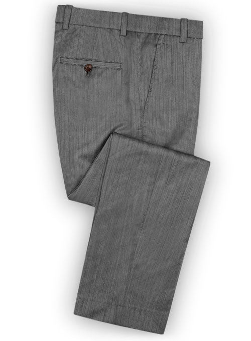 Washington Gray Stripes Pure Wool Pants - StudioSuits