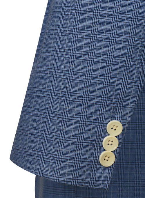York Euro Blue Pick Stitched Chino Jacket - StudioSuits