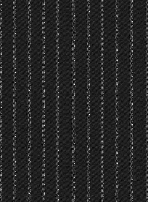 Lanificio Zegna Delice Black Stripe Wool Pants - StudioSuits