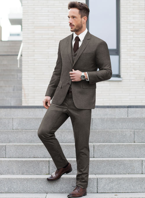 Lanificio Zegna Trofeo Brown Wool Suit – StudioSuits