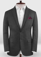 Lanificio Zegna Traveller Charcoal Wool Suit - StudioSuits
